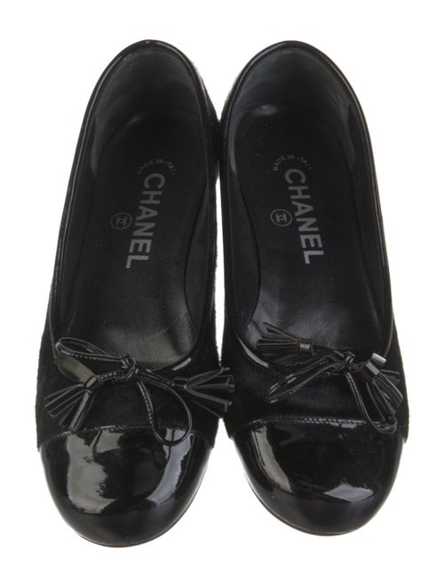 Chanel Interlocking CC Logo Ponyhair Flats