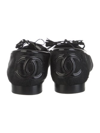 Chanel Interlocking CC Logo Ponyhair Flats