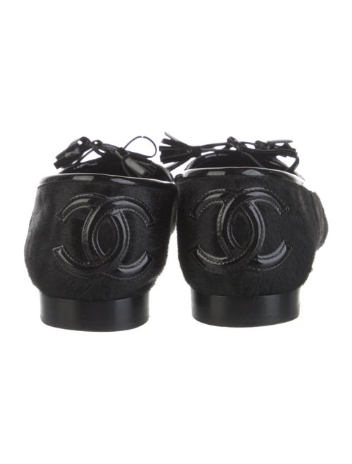Chanel Interlocking CC Logo Ponyhair Flats