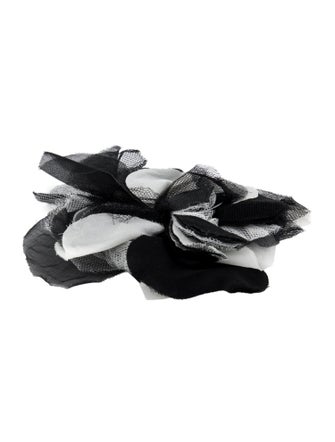 Chanel Tulle CC Camellia Brooch