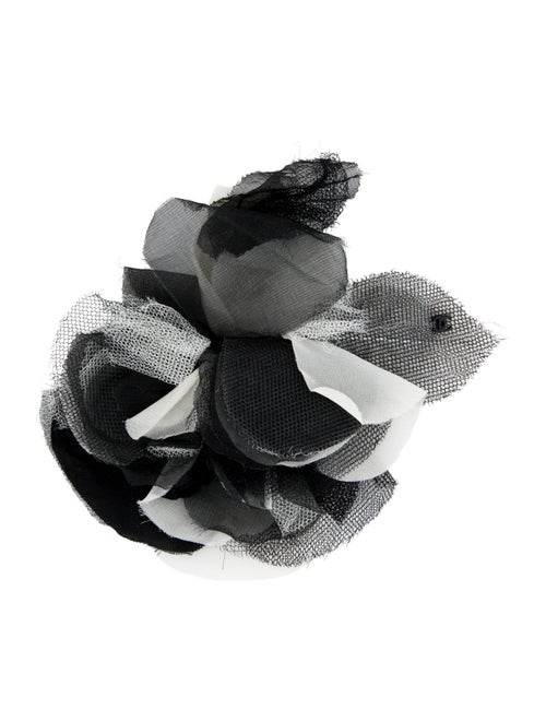Chanel Tulle CC Camellia Brooch