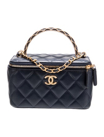 Chanel Small Metal Twist Vanity Case w/ Chain