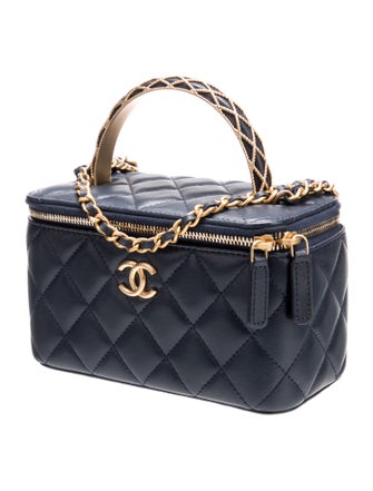 Chanel Small Metal Twist Vanity Case w/ Chain