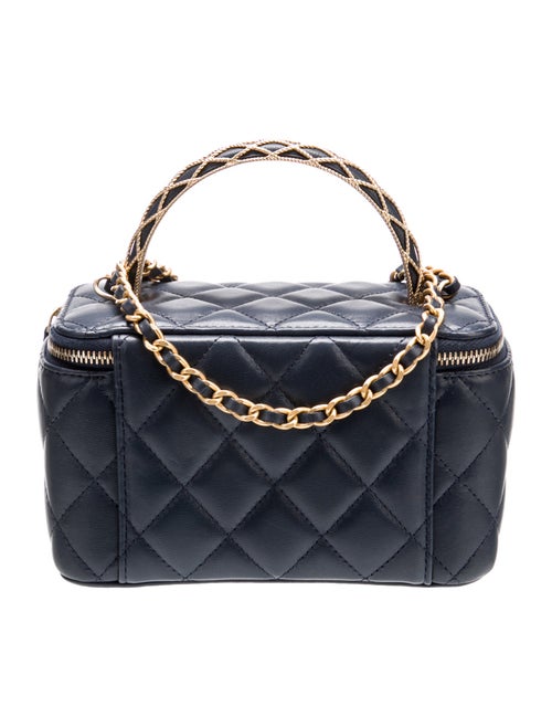 Chanel Small Metal Twist Vanity Case w/ Chain