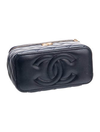 Chanel Small Metal Twist Vanity Case w/ Chain