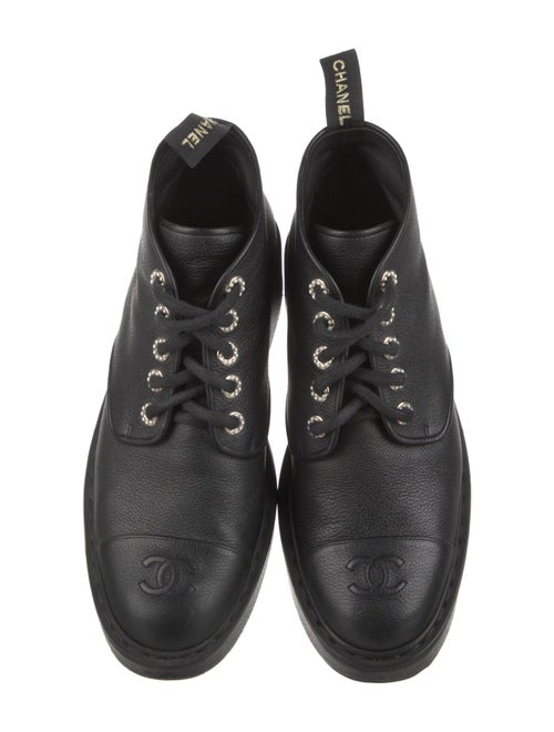Chanel 2020 Interlocking CC Logo Lace-Up Boots