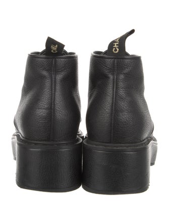 Chanel 2020 Interlocking CC Logo Lace-Up Boots
