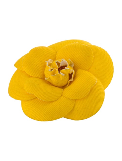Chanel Twill Camellia Brooch
