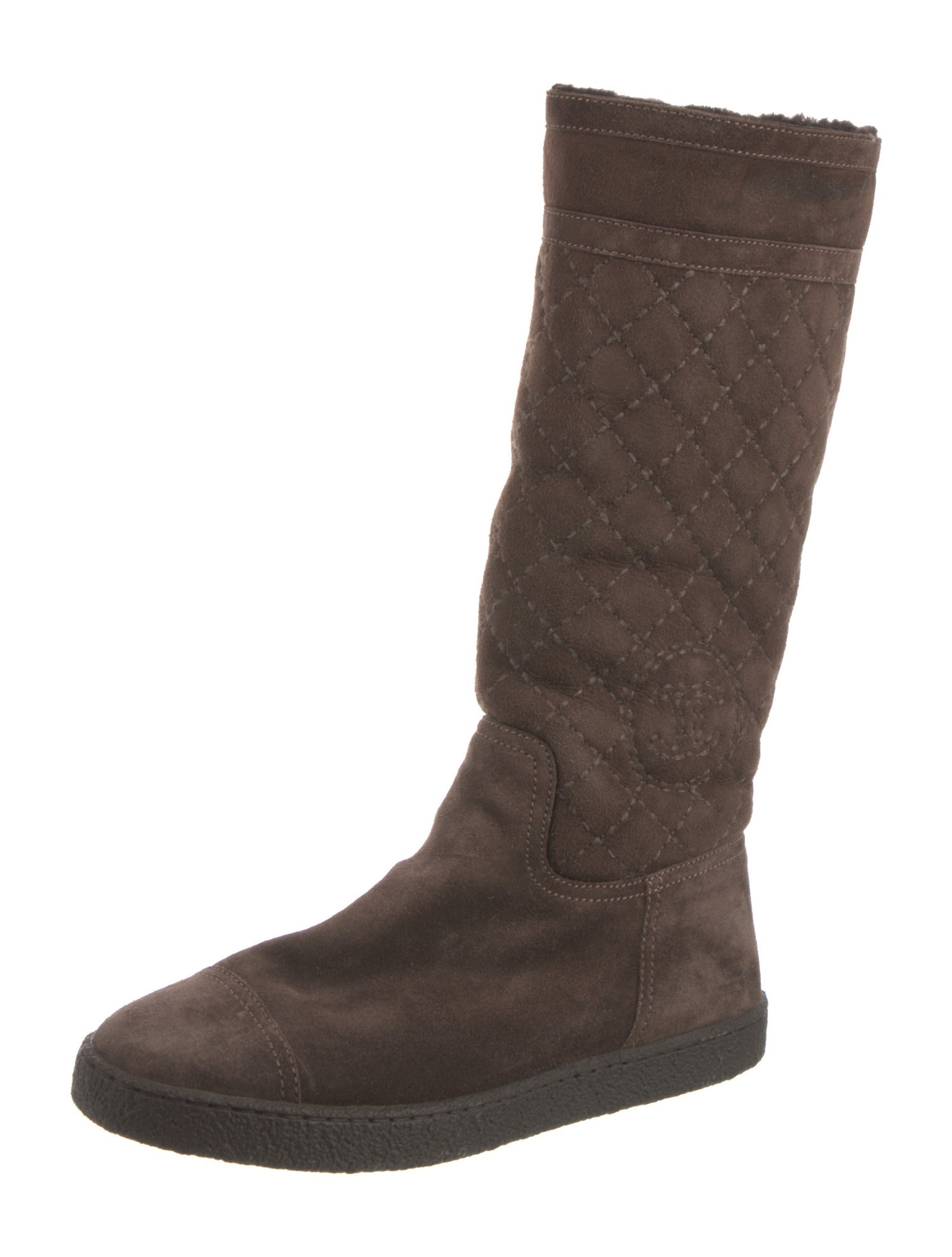 Chanel 2012 Interlocking CC Logo Boots