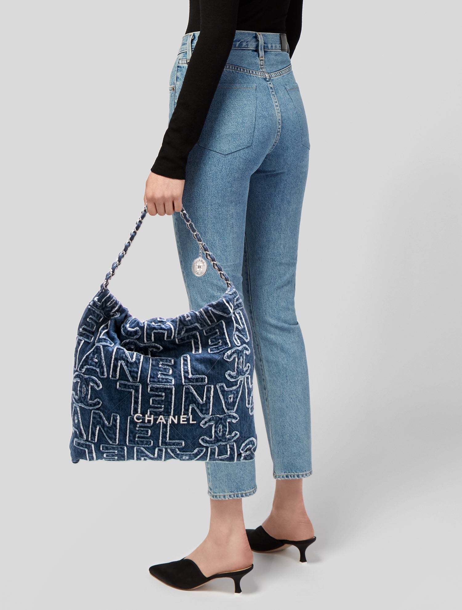 Chanel 2025 Denim Patchwork 22 Hobo w/Tags