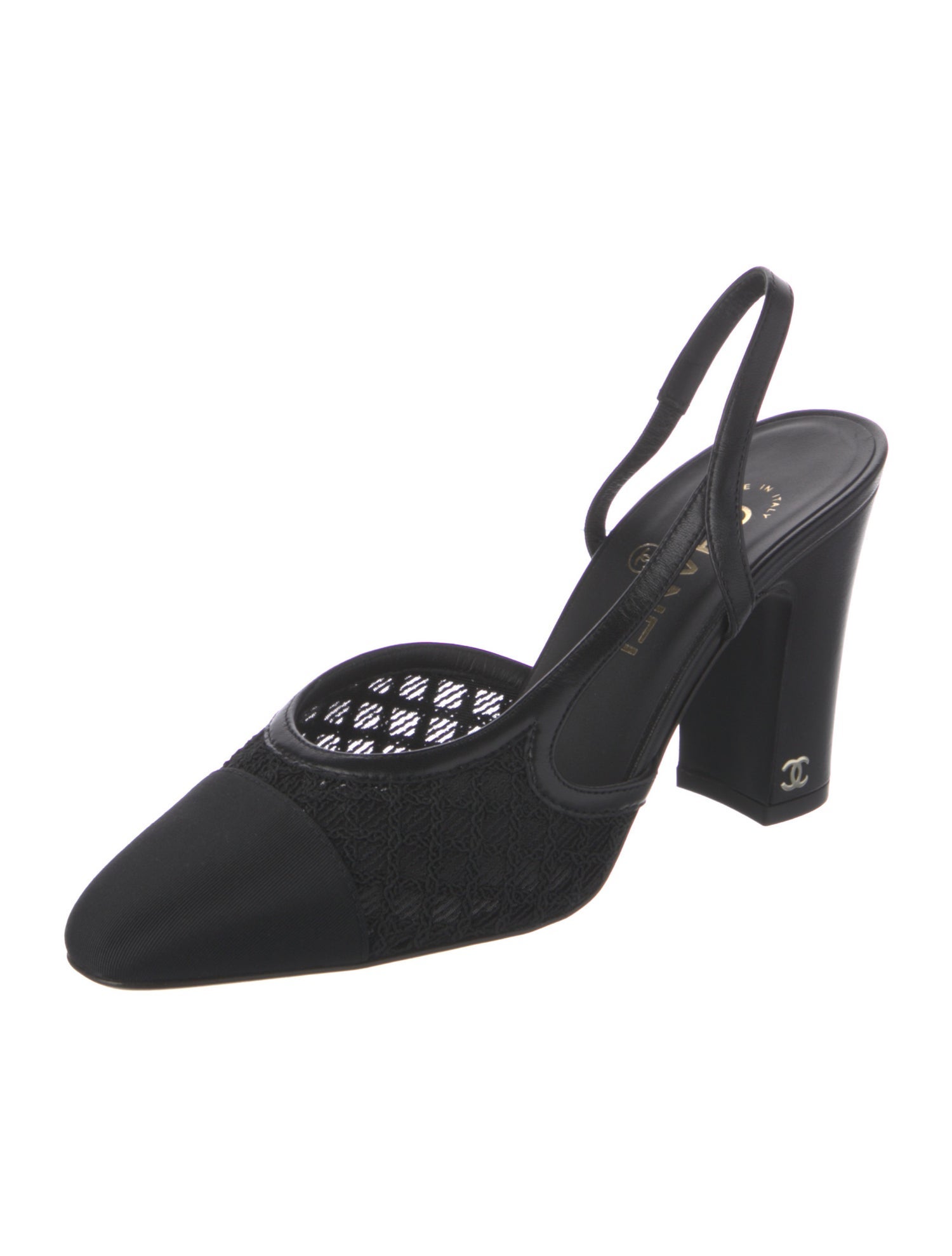 Chanel 2025 Interlocking CC Logo Slingback Pumps