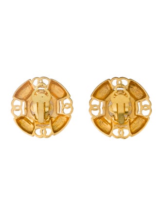 Chanel Faux Pearl CC Clip-On Earrings