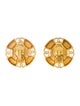 Chanel Faux Pearl CC Clip-On Earrings