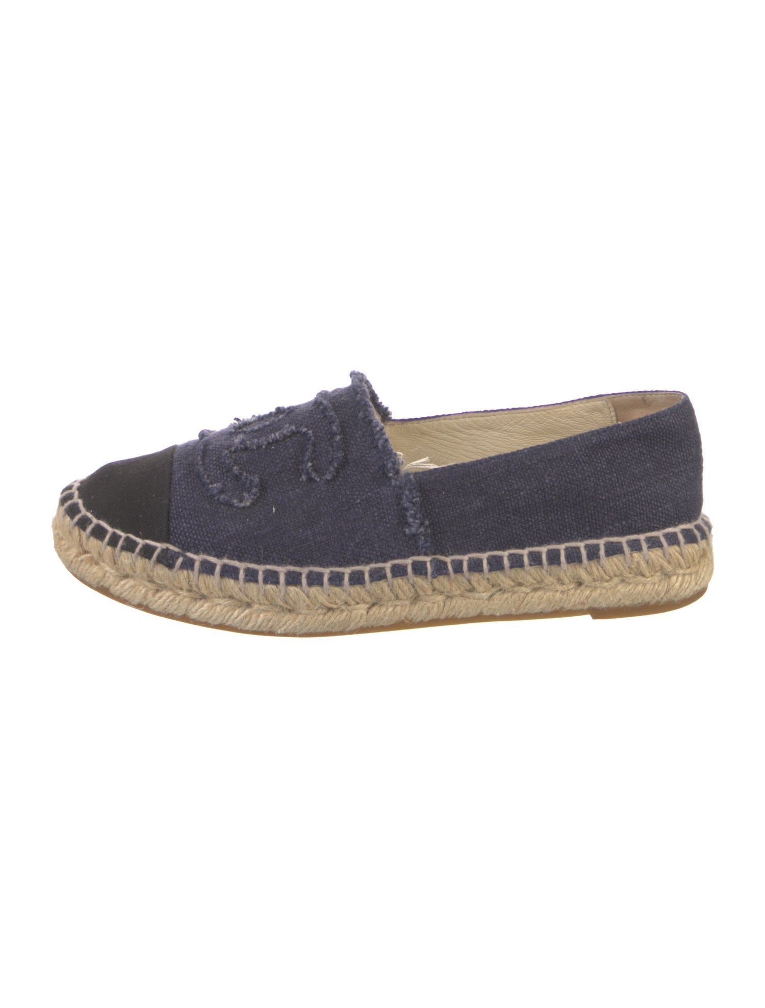 Chanel Interlocking CC Logo Canvas Espadrilles
