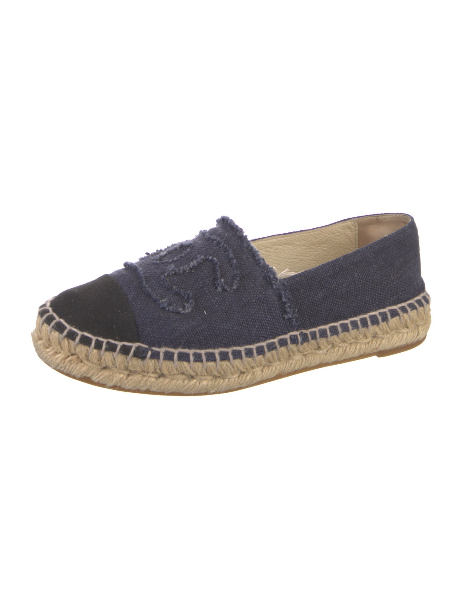 Chanel Interlocking CC Logo Canvas Espadrilles