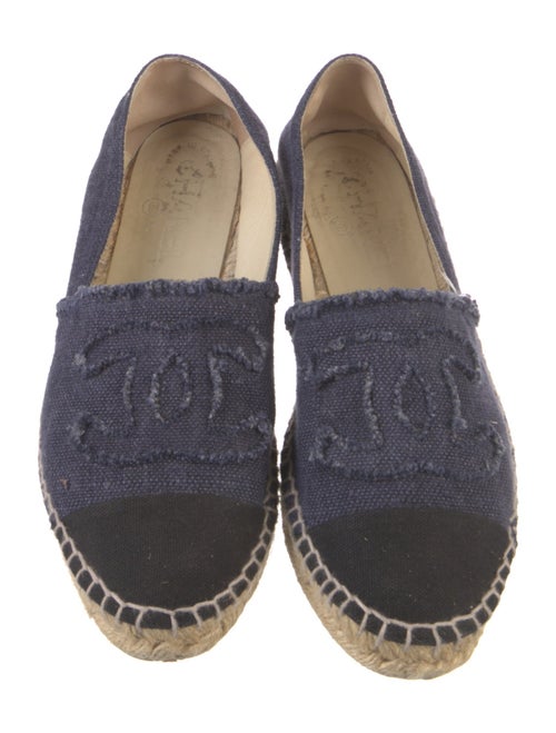 Chanel Interlocking CC Logo Canvas Espadrilles