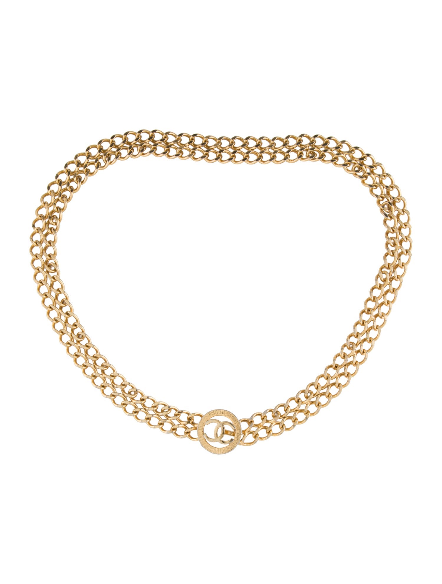 Chanel Vintage Interlocking CC Logo Waist Belt