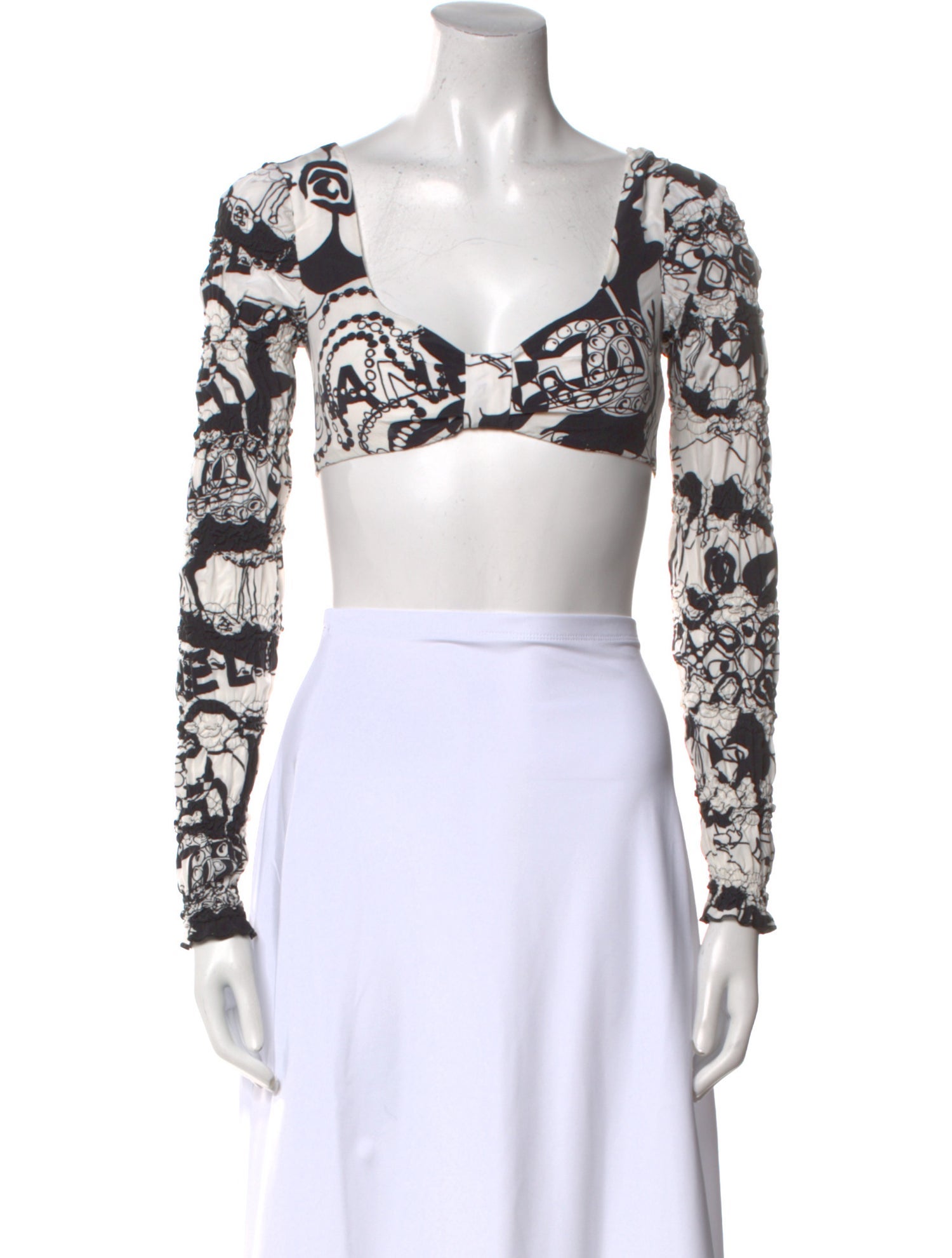 Chanel 2022 Silk Crop Top