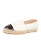 Chanel Interlocking CC Logo Lambskin Espadrilles