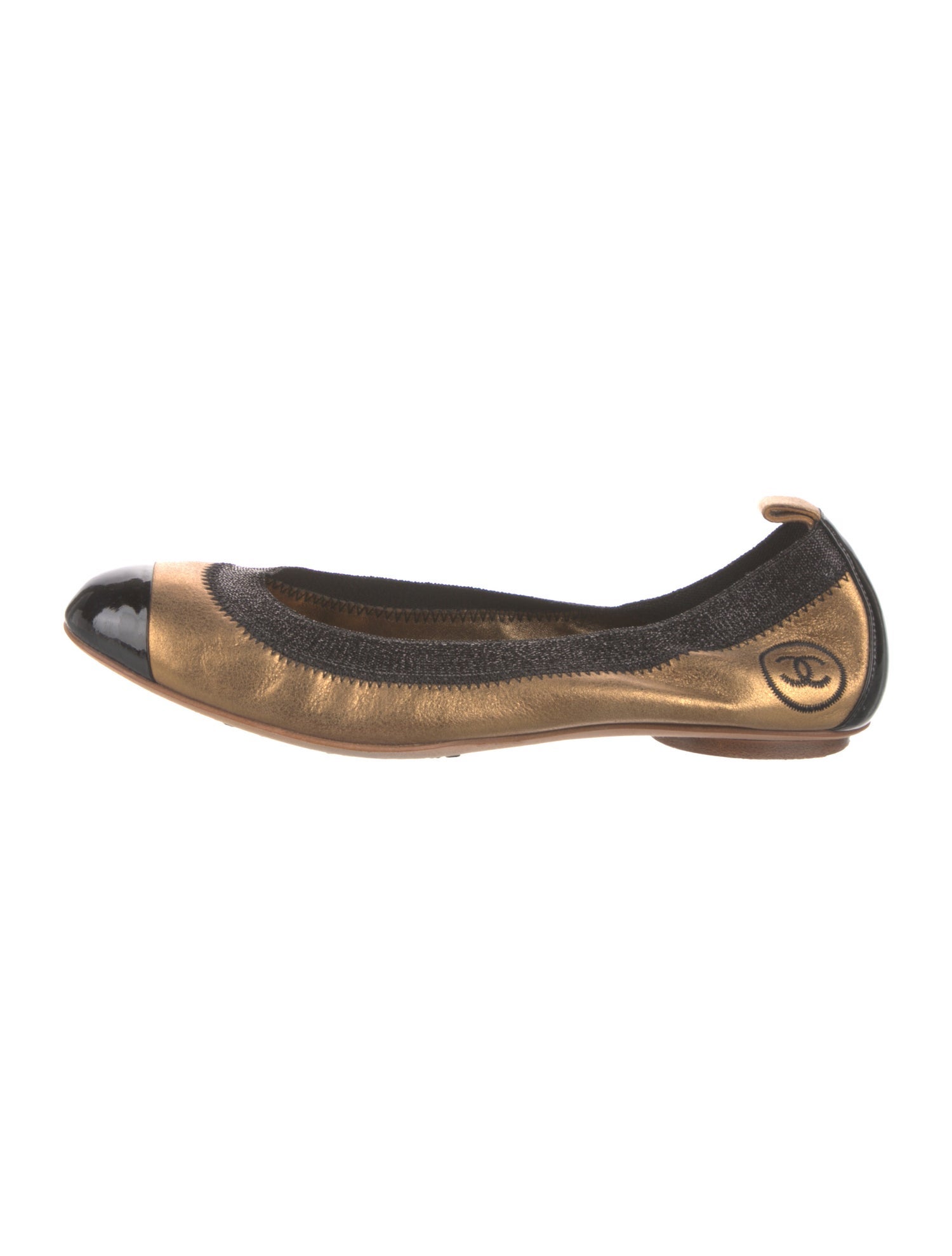 Chanel Vintage Interlocking CC Logo Flats