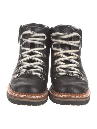 Chanel 2012 Interlocking CC Logo Hiking Boots