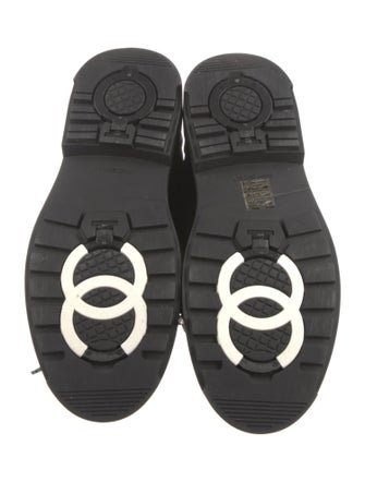 Chanel 2019 Interlocking CC Logo Combat Boots