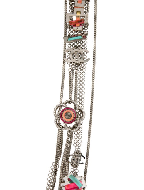 Chanel Strass & Resin CC Multistrand Station Necklace
