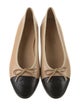 Chanel Interlocking CC Logo Leather Ballet Flats