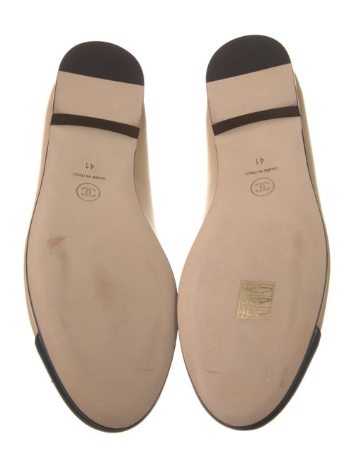 Chanel Interlocking CC Logo Leather Ballet Flats