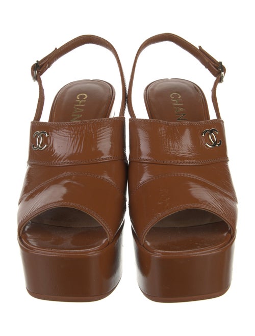 Chanel 2023 Interlocking CC Logo Slingback Sandals