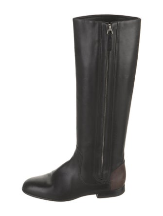 Chanel Interlocking CC Logo Leather Riding Boots