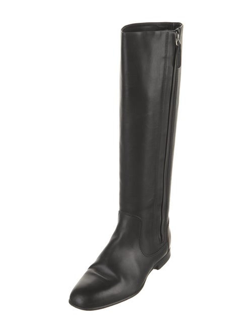 Chanel Interlocking CC Logo Leather Riding Boots