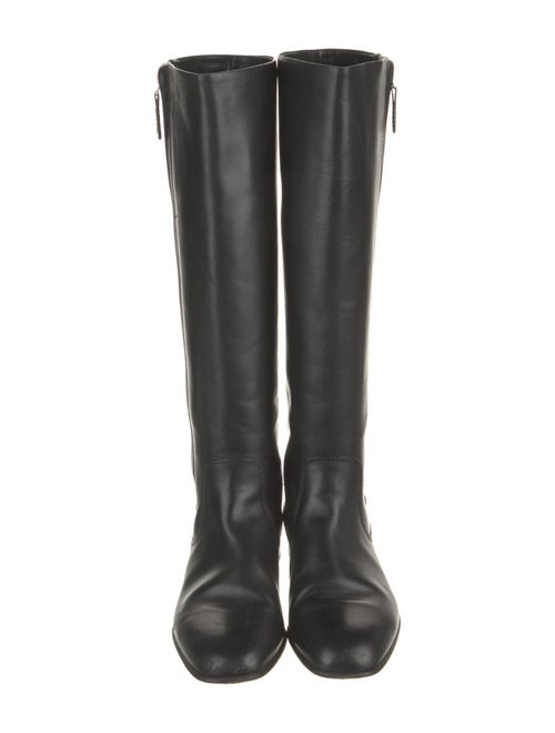 Chanel Interlocking CC Logo Leather Riding Boots