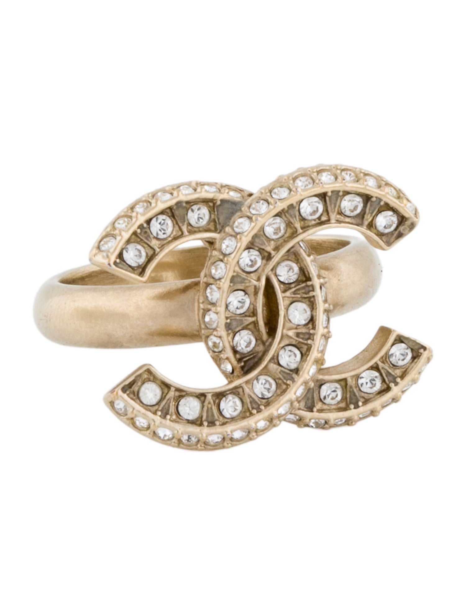 Chanel Strass CC Cocktail Ring