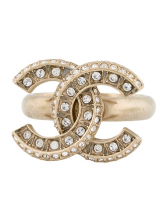 Chanel Strass CC Cocktail Ring