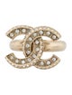 Chanel Strass CC Cocktail Ring