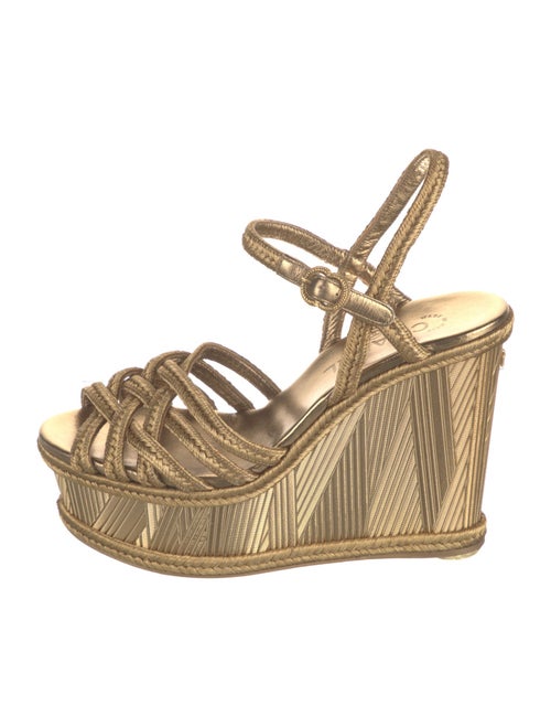 Chanel Interlocking CC Logo Raffia Espadrilles