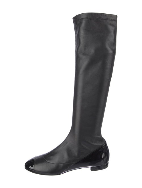 Chanel Interlocking CC Logo Lambskin Riding Boots