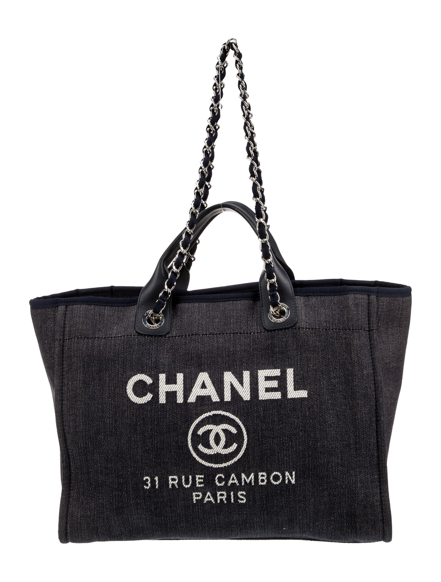 Chanel Medium Denim Deauville Shopping Tote
