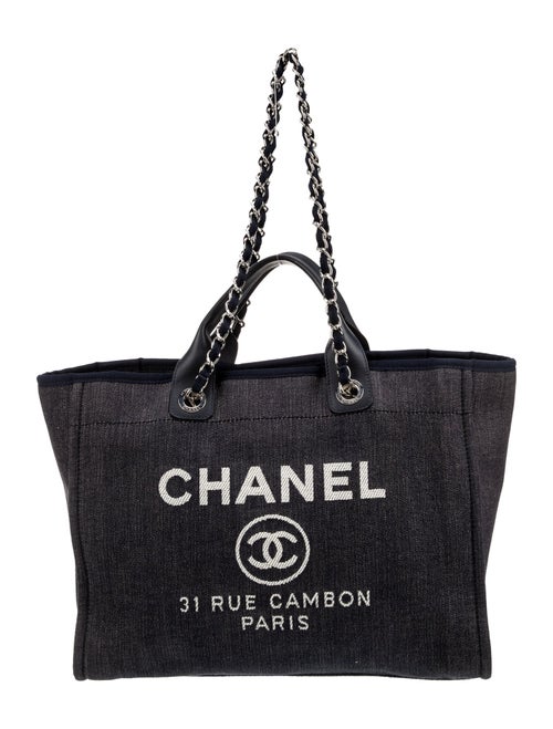 Chanel Medium Denim Deauville Shopping Tote