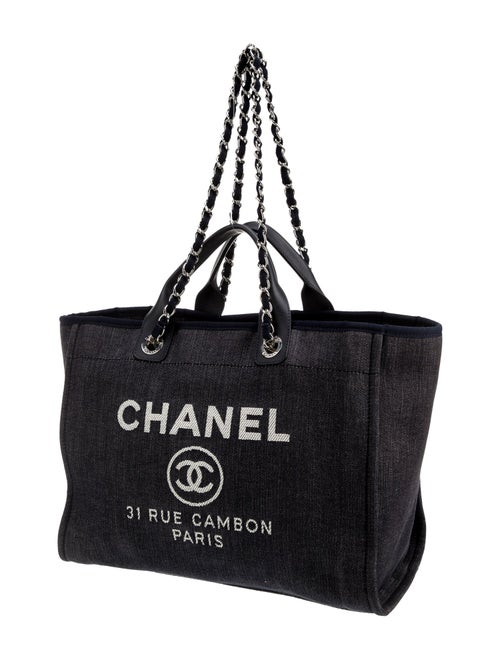 Chanel Medium Denim Deauville Shopping Tote