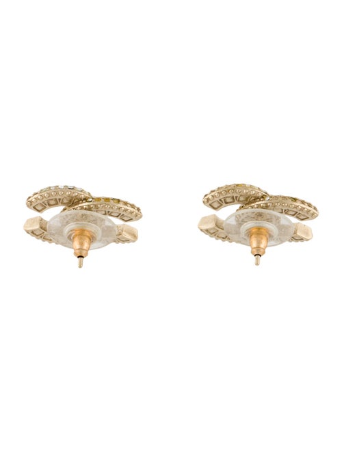 Chanel Strass CC Stud Earrings