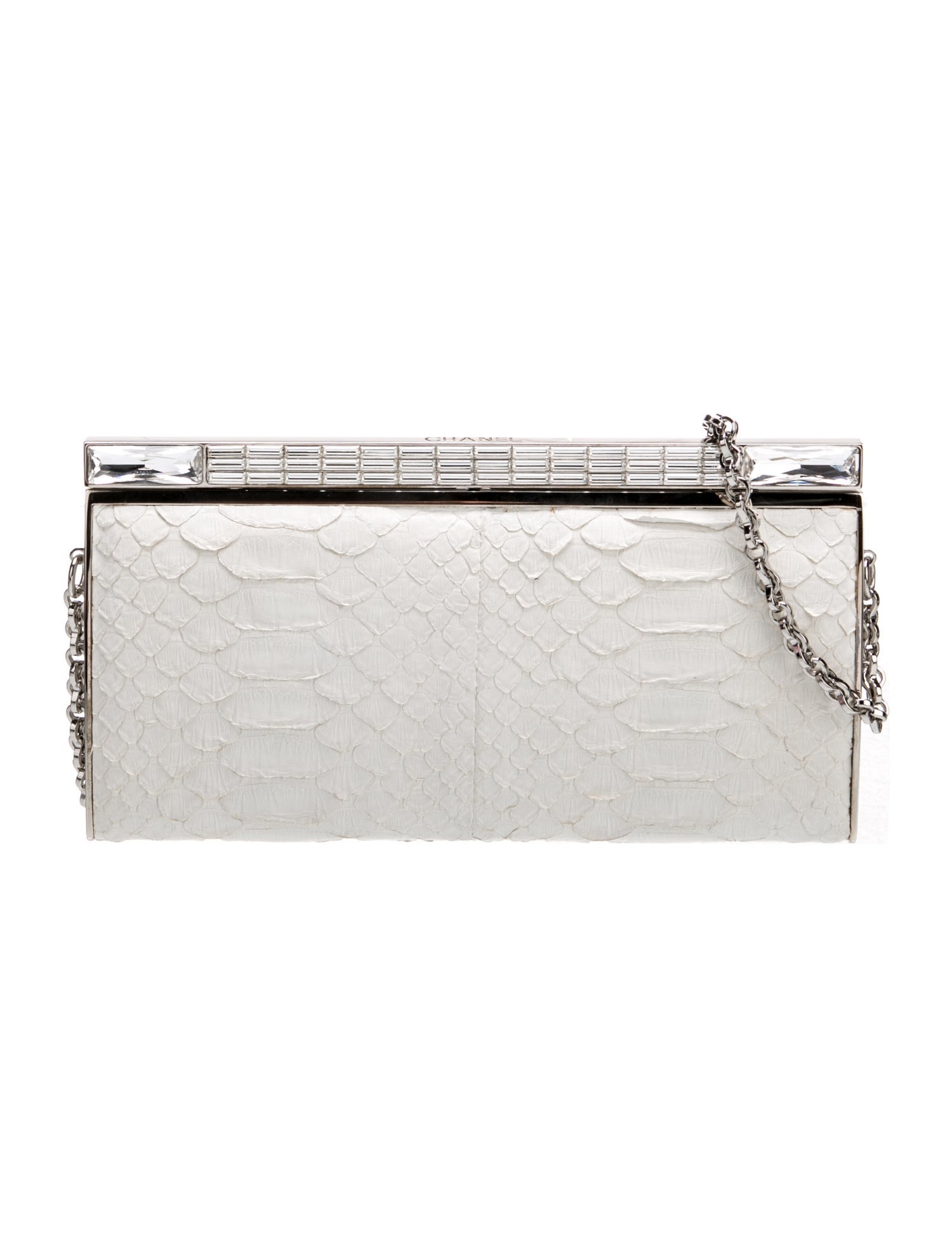 Chanel Python Crystal Frame Clutch