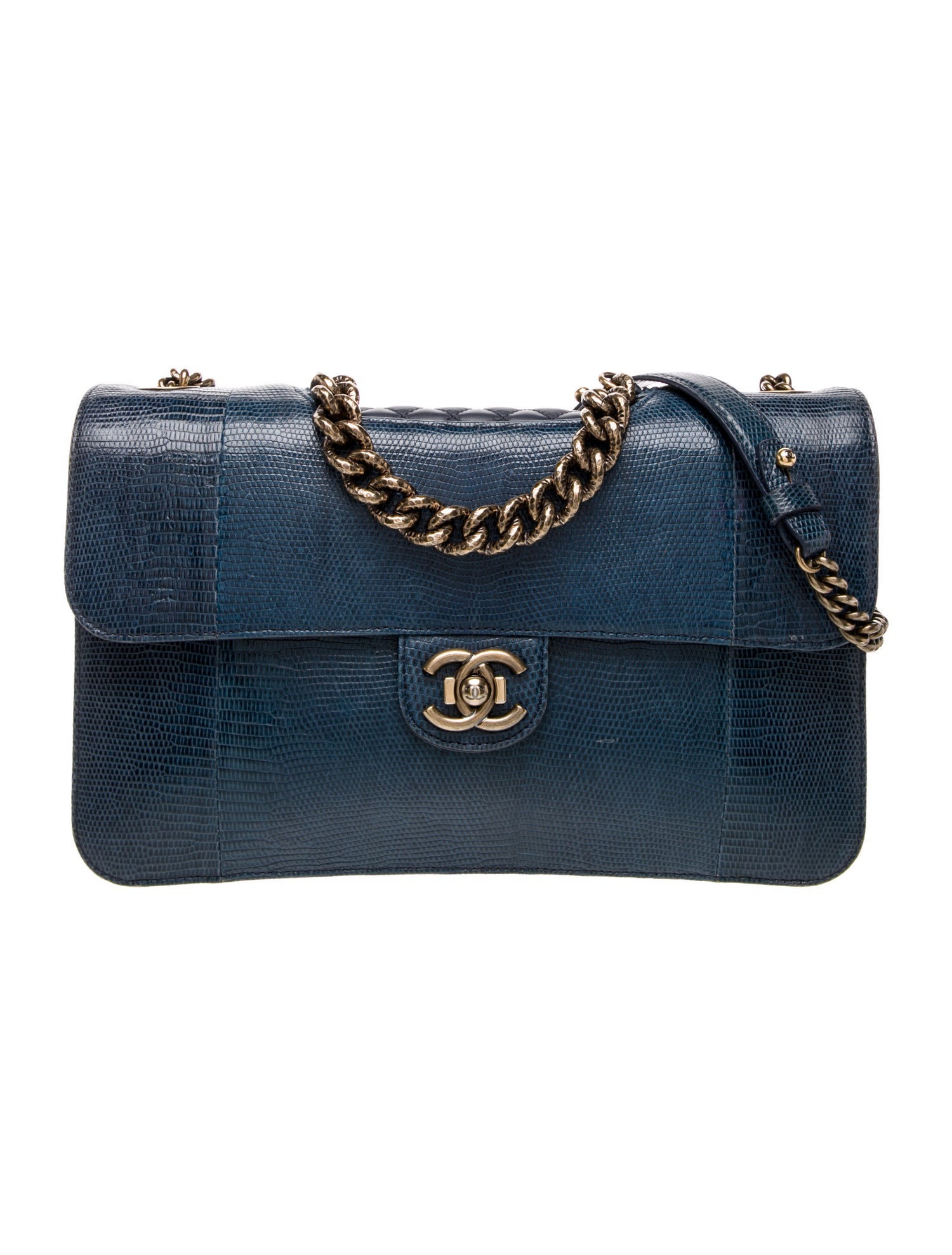 Chanel Large Lizard Perfect Edge Flap Bag