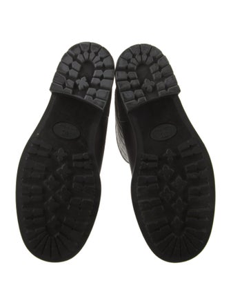 Chanel Interlocking CC Logo Leather Rain Boots