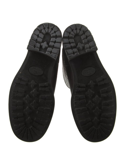 Chanel Interlocking CC Logo Leather Rain Boots