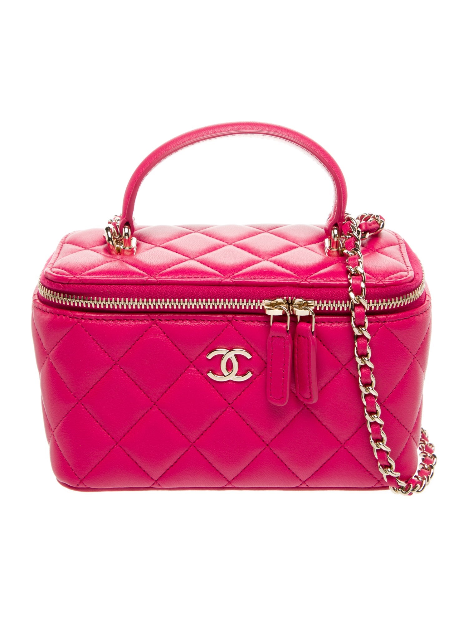 Chanel Small Top Handle Vanity Case w/ Chain w/Tags