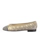 Chanel Interlocking CC Logo Lizard Flats