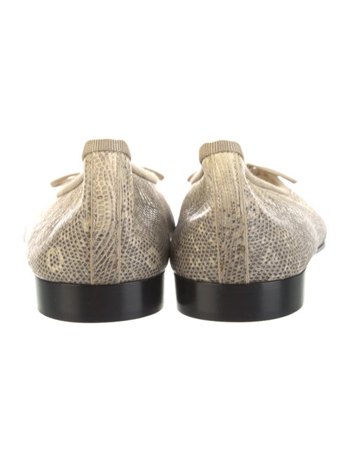 Chanel Interlocking CC Logo Lizard Flats