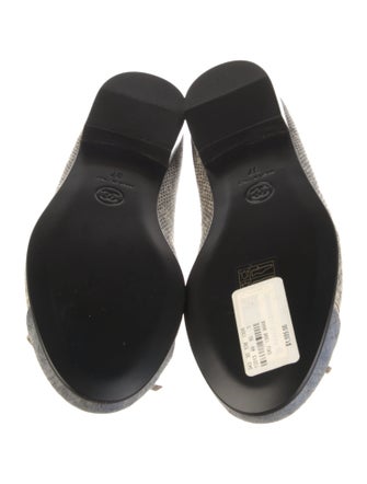 Chanel Interlocking CC Logo Lizard Flats